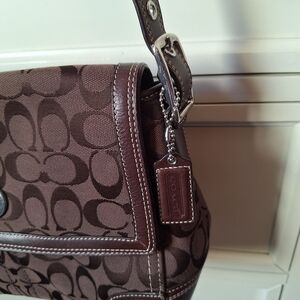Coach Brown Signature Shoulder Bag